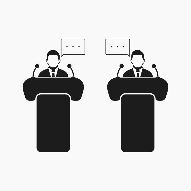 辩论图标。平面型矢量EPS。图片下载