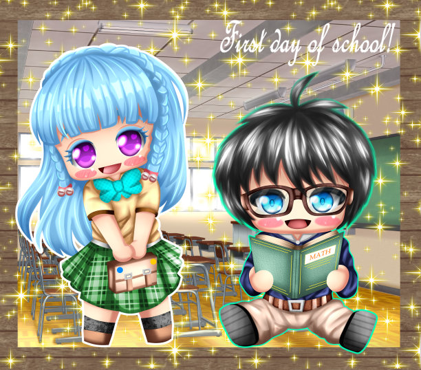 卡哇伊学校字符图片下载