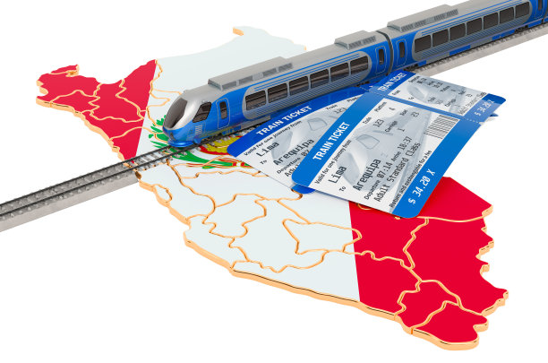 秘鲁的火车旅行，概念。3D渲染孤立的白色背景图片下载