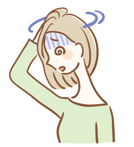 一个头晕的女人的插图图片下载