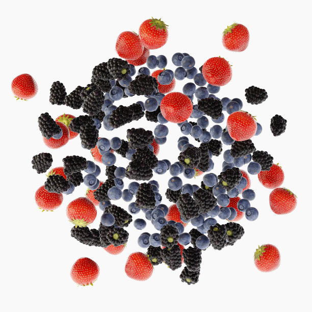 水果森林背景，超逼真的3d渲染图片下载