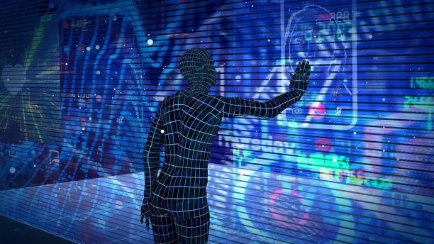 未来全息界面触摸屏的业务图片下载