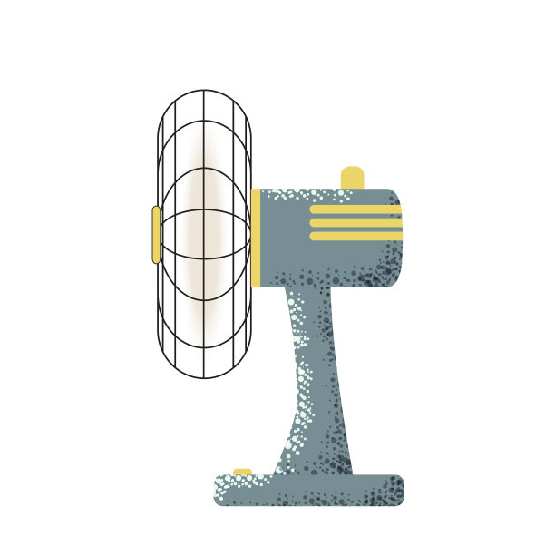 复古电风扇风-空气冷却在炎热的天气图片下载