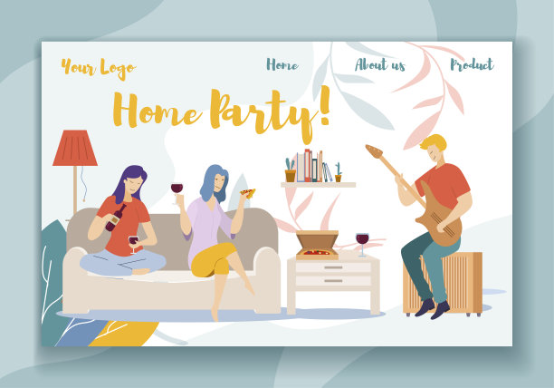 一群年轻人在“轰趴”庆祝图片下载