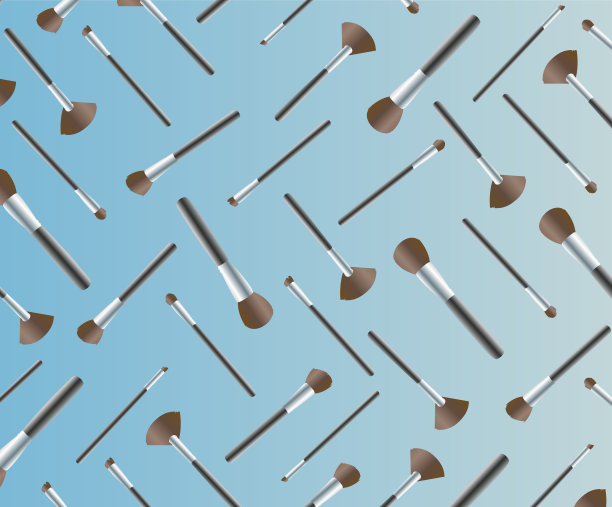 化妆笔刷，化妆工具背景矢量图片下载