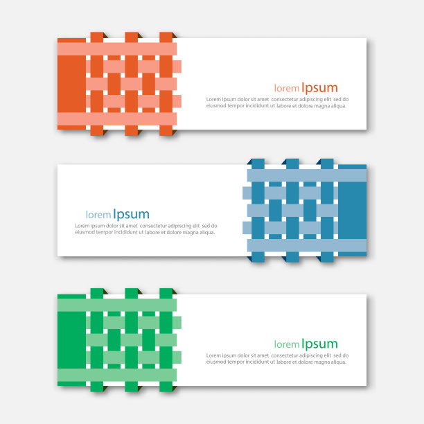 一组抽象设计横幅模板。图片下载