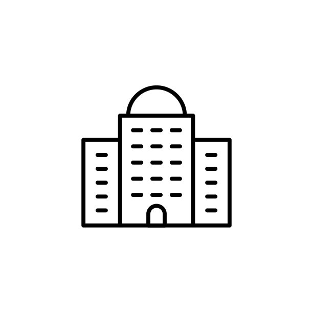 简约建筑线条图标图片下载