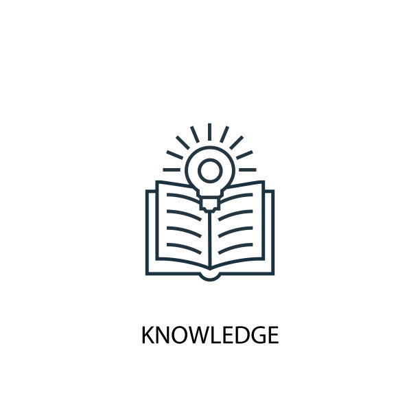 知识概念线图标。简单元素说明。来自学校集的知识概念轮廓符号设计。可以用于网页和手机的UI/UX吗图片下载