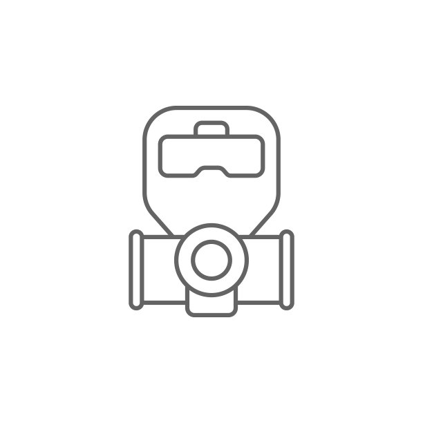 紧急情况，防毒面具图标。紧急事件图标元素。细线图标用于网站设计和开发，应用程序开发图片下载
