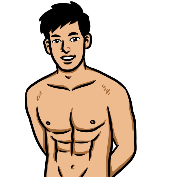 卡通性感男人图片下载