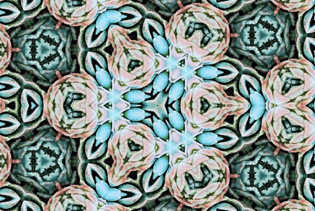 多汁曼陀罗水彩画风格图片下载