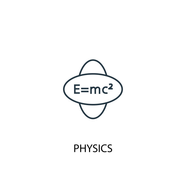 物理概念线图标。简单元素说明。来自学校的物理概念轮廓符号设计。可以用于网页和手机的UI/UX吗图片下载