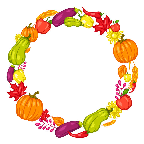 收获框架与水果和蔬菜。图片下载