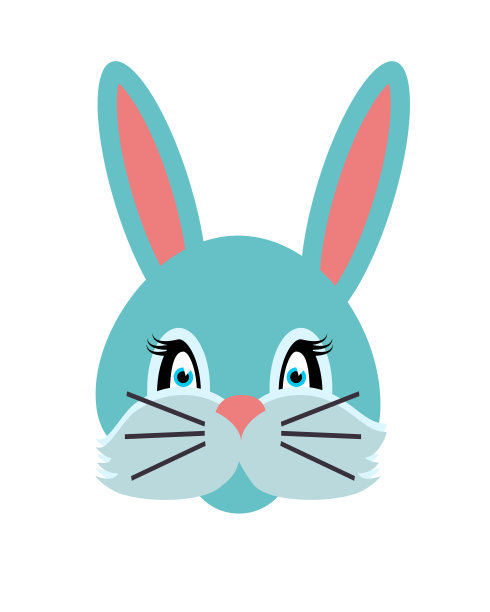 兔动物狂欢节。灰色的小兔子。图片下载