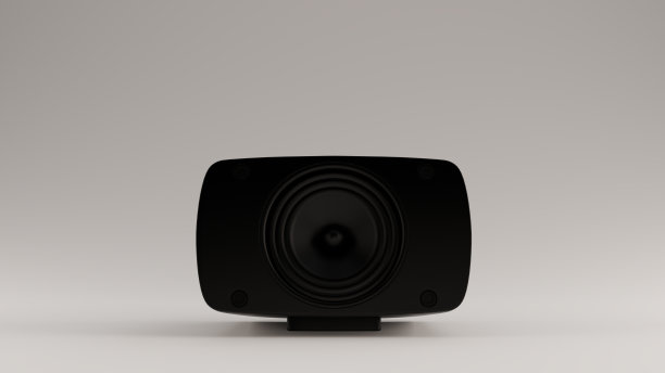 黑色现代水平桌面扬声器图片下载