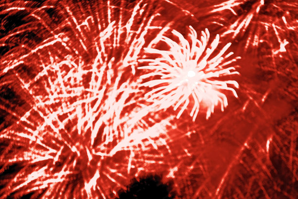 红色充满活力的烟花图片下载