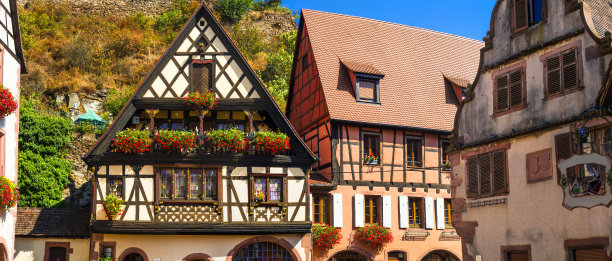 Kaysersberg -法国最美丽的村庄之一，阿尔萨斯图片下载