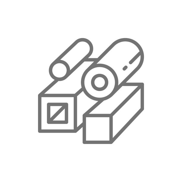 矢量钢管冶金产品线图标图片下载