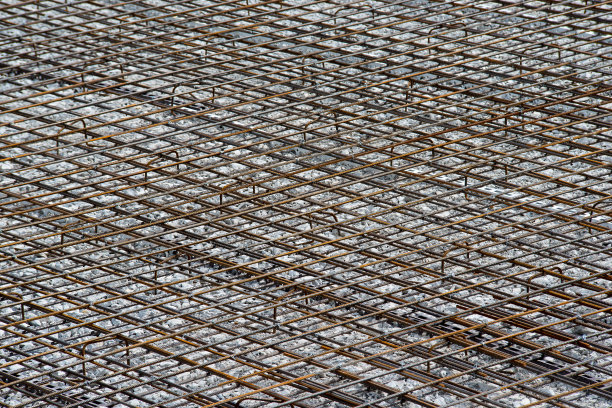 混凝土浇筑用钢丝网。图片下载