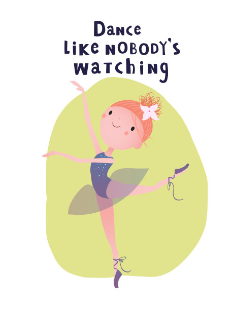 一张芭蕾舞演员的贺卡。图片下载