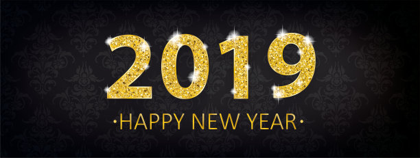Header黑色墙纸饰品2019新年图片下载