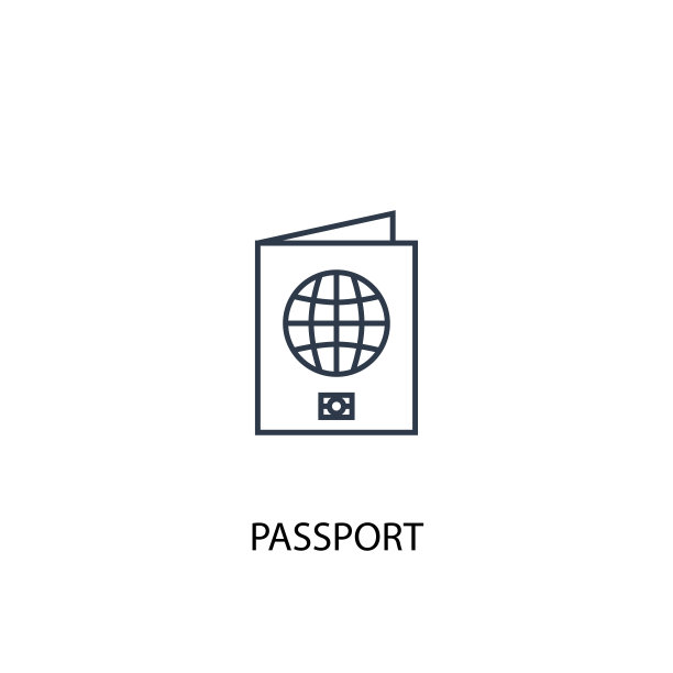 护照概念线性图标。来自酒店系列的简单元素插图。可用于Web和移动UI/UX的护照概念轮廓符号设计图片下载