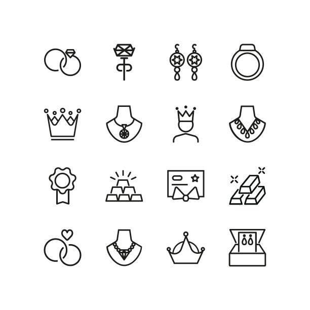 珠宝系列图标套装图片下载