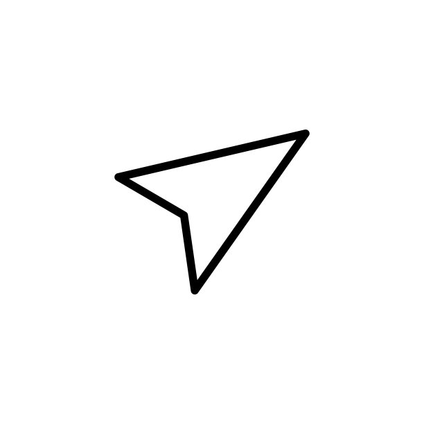 GPS箭头线条图标图片下载