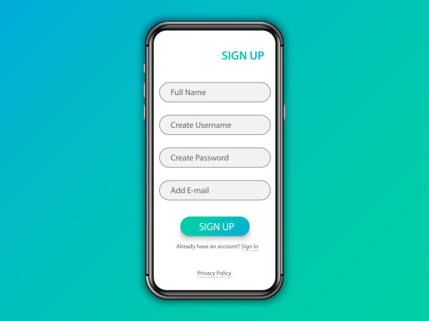 智能手机注册界面图片下载