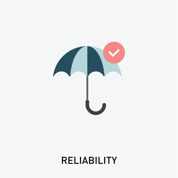 安全系统检查。可靠性图标。保护的象征。的伞。矢量插图在现代平面风格。图片下载