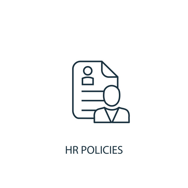 Line Hr政策图标。简单元素说明图片下载