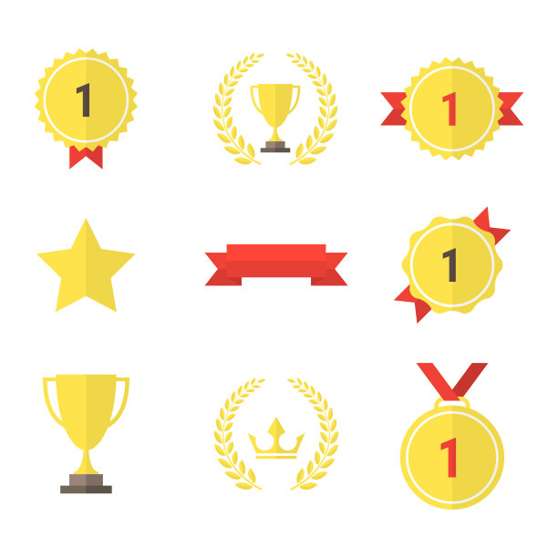 一套金奖图标图片下载