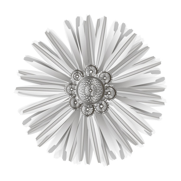 蒸汽朋克风格的美丽洋甘菊花。图片下载