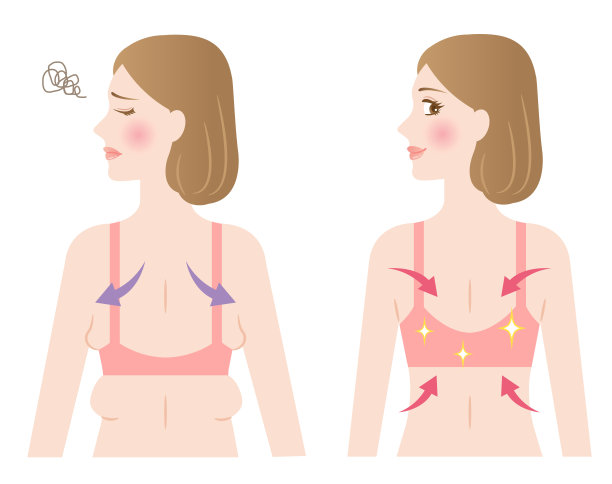 塑造背部和背部胖女人前后插图。美体护理理念图片下载
