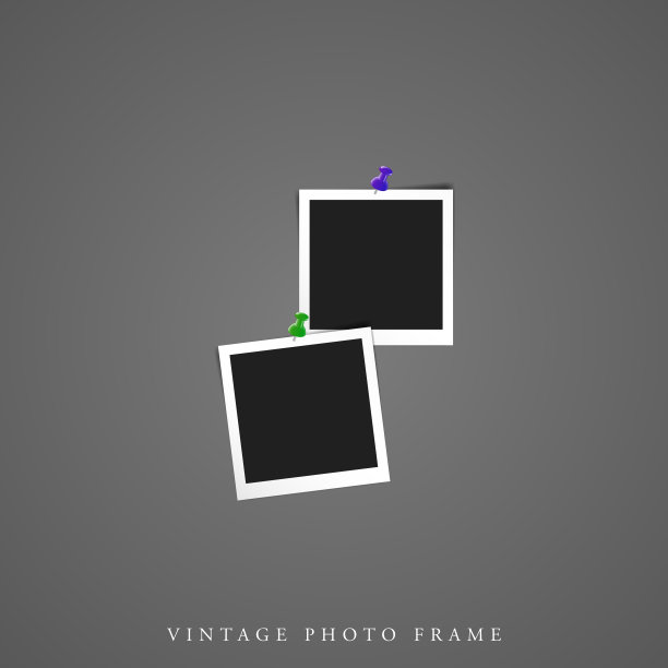 两个双空白古董相框模型图片下载