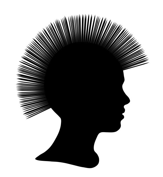 朋克剪影头像插图图片下载