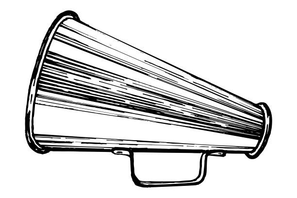 扩音器素描单图片下载