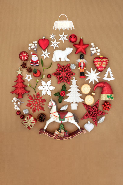 抽象圣诞装饰物图片下载