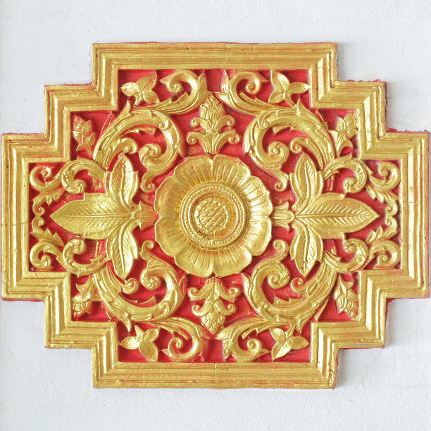 泰国寺庙传统泰式图案装饰图片下载