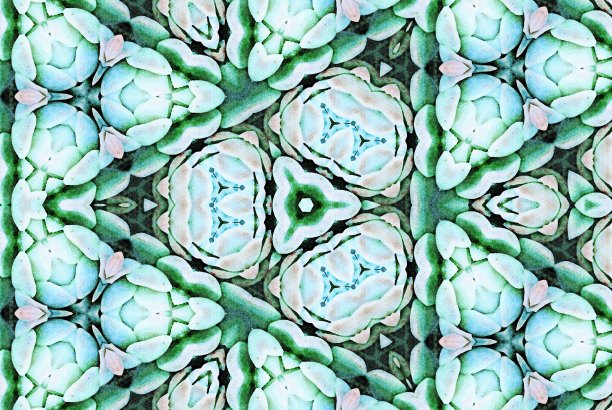 多汁曼陀罗水彩画风格图片下载