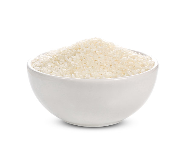 碗里的米饭孤立在白色背景上图片下载