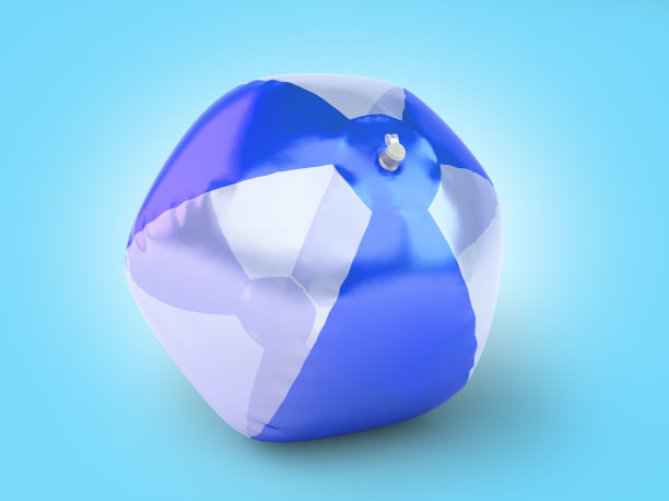 彩色橡胶球3d渲染蓝色梯度图片下载