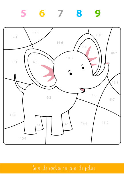 用数字给图片上色。图片下载