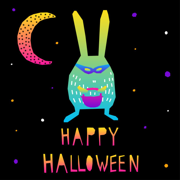 抽象的万圣节快乐图案背景。图片下载