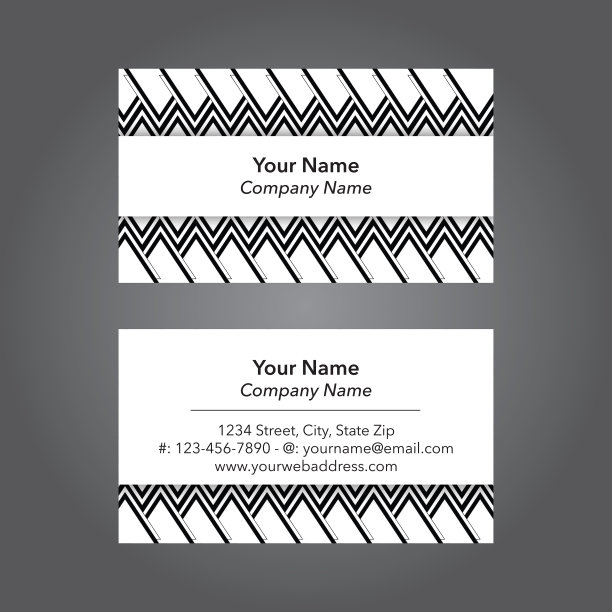 现代几何名片模板图片下载