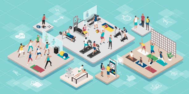 年轻人一起做运动图片下载