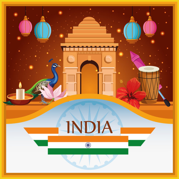 印度国家纪念碑建筑图片下载