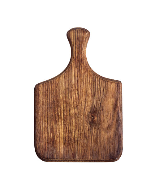 木砧板孤立在白色背景与剪切路径图片下载