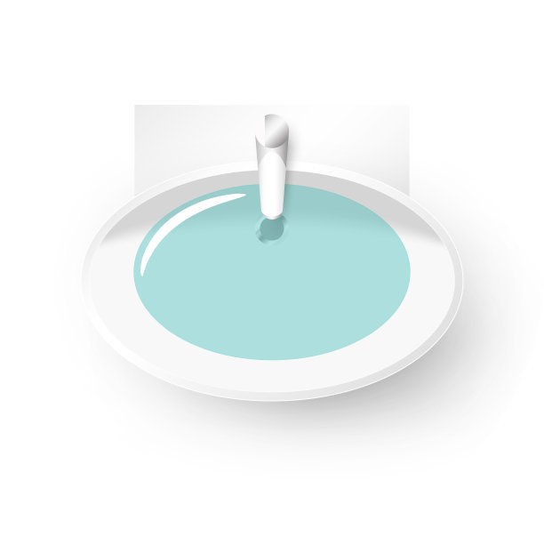 顶视图白色陶瓷盆图片下载