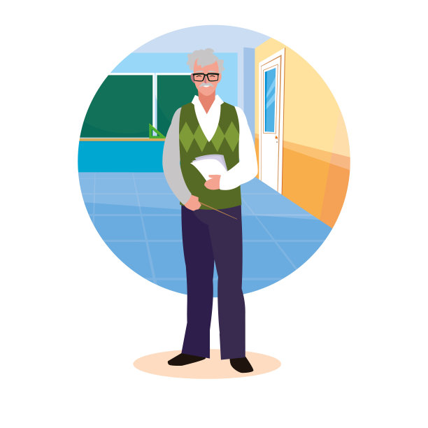 教师以教室为框架素材图片